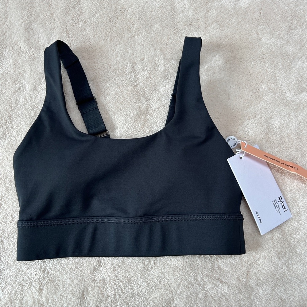 NEW‎ Lilybod Thea Sports Bra in Coal size XS